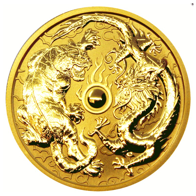 1 Oz Gold Dragon Tiger 2019 Goldsilver Be 1 Oz Gold Dragon Tiger 2019